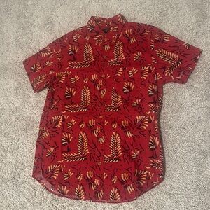 J. Crew Print Short Sleeve Button Down